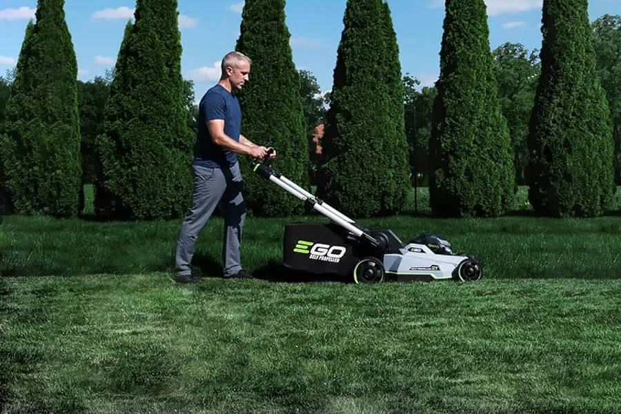 electric start lawn mowers