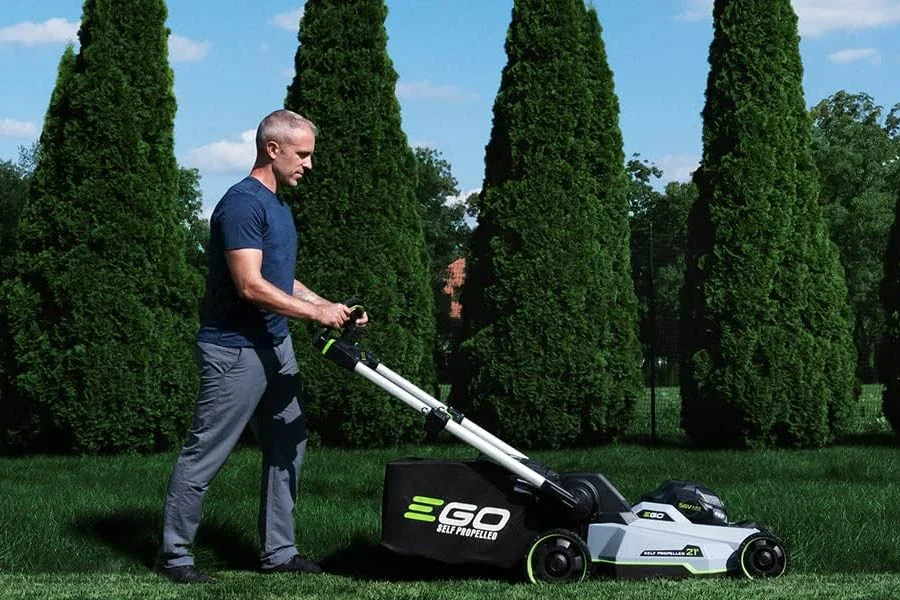 electric start lawn mowers